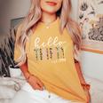 Hello Thirty Est 1994 30-Year-Old Leopard Print T-shirt comoda oversize da donna Mustard