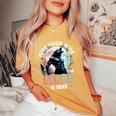 Hide Your Wife The Alpha Is Here Alpha Wolf Meme Cringe Women's Oversized Comfort T-Shirt Mustard