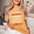 Ho Sempre Ragione Magliette Divertenti Frasi Sarcastiche T-shirt comoda oversize da donna Mustard
