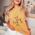 Horse Christmas Tree Ugly Christmas Sweater Women's Oversized Comfort T-Shirt Mustard
