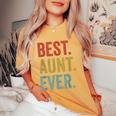 Idea De Regalo Para Tía Retrointage – Best Aunt Ever Camiseta extragrande cómoda para mujer Mustard