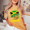 Jamaican Flag Outfit Ideas For & Novelty Jamaica Flag Women's Oversized Comfort T-Shirt Mustard