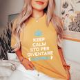 Keep Calm Annuncio Gravidanza Nonno Presto Diventa Mamma T-shirt comoda oversize da donna Mustard