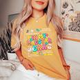In My Maestra Era Spanish Teacher First Day Back To School Women's Oversized Comfort T-Shirt Mustard
