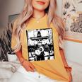 Mariachi Scheletro Dia De Los Muertos Tequila T-shirt comoda oversize da donna Mustard