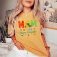 Mom Of The Hungry Caterpillar Cute 1St Birthday Boy Girl Women's Oversized Comfort T-Shirt Mustard