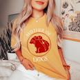 Mother Of Dogs Progettazione Di Amanti Dei Cani T-shirt comoda oversize da donna Mustard