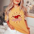 Mustangs School Spirit Football Mom Mustang Pride Teacher Women's Oversized Comfort T-Shirt Mustard