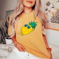 Occhiali Da Sole Per La Frutta Estiva All'ananas Carino T-shirt comoda oversize da donna Mustard
