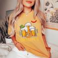 Oktoberfest 2024 Oktoberfest 2024 Costume Cuello Camiseta extragrande cómoda para mujer Mustard