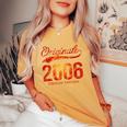 Originale 2006 Anni 18 Compleanno Ragazza Regalo Annata 2006 T-shirt comoda oversize da donna Mustard