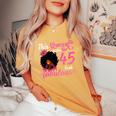 This Queen Makes 45 Look Fabulous 45Th Birthday Queen Afro Women's Oversized Comfort T-Shirt Mustard