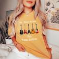 Regalo De Guitarraintage Para Guitarristas Hombres Es Amantes De La Guitarra Camiseta extragrande cómoda para mujer Mustard