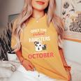 Regalo Di Compleanno Per Criceto Ottobre Per Ragazzi E Ragazze A Tema T-shirt comoda oversize da donna Mustard