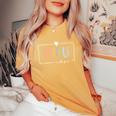 Retro Micu Nurse Icu Medical Rainbow Team Critical Care Women's Oversized Comfort T-Shirt Mustard