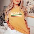Roma Romano T-shirt comoda oversize da donna Mustard