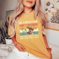Se Christian Non Può Aggiustarlo Nessuno Può Farlo T-shirt comoda oversize da donna Mustard