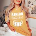 Senior Band Mom 2025 Marching Band Class Of 2025 Drum Women's Oversized Comfort T-Shirt Mustard