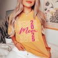Senior Mom 2025 Class Of 2025 Back To School Graduation Pink Women's Oversized Comfort T-Shirt Mustard