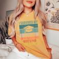 Sobreviví De Mi Esposa Tesis Doctoral Regalos De Graduación Hombres Camiseta extragrande cómoda para mujer Mustard