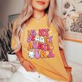 In My Spooky Auntie Era Auntie Halloween Spooky Aunt Women's Oversized Comfort T-Shirt Mustard
