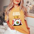 Sushi Queen Camicia Donna Sushi Amante Japanese Food Sushi T-shirt comoda oversize da donna Mustard
