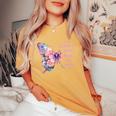 I Can Do All Things Through Christ Pretty Butterfly Women's Oversized Comfort T-Shirt Mustard