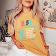 Third Grade Teacher Tour Dream Team Happy Back To School Women's Oversized Comfort T-Shirt Mustard