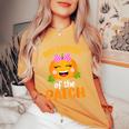 Big Sister Of The Patch Pumpkin Halloween Family Matching Women's Oversized Comfort T-Shirt Yam