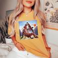 Jesus Crossing Up The Devil Christian Religious Women's Oversized Comfort T-Shirt Yam