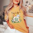 Mom Of The Wild One 1St Birthday Safari Family Matching Women's Oversized Comfort T-Shirt Yam
