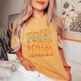 Public Education Never Underestimate A Public School Teacher Women's Oversized Comfort T-Shirt Yam