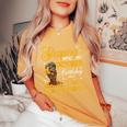 Stepping Into My October Birthday Religious Bday Afro Woman Women's Oversized Comfort T-Shirt Yam