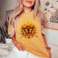 Sunflower Butterfly Floral Vintage Cool Graphic Women's Oversized Comfort T-Shirt Yam