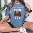 Ask Me About Morel Chasse Champignon Drôle T-shirt oversize confortable pour femme Blue Jean