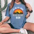 Back To School Let The 4Th Grade Adventure Begin 2024 Women's Oversized Comfort T-Shirt Blue Jean
