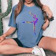 Ballerina Ragazza Balletto Bambini Donne T-shirt comoda oversize da donna Blue Jean