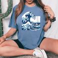 Blue Cats Wave For Kamala Drôle Chat Propriétaires Kamala Harris T-shirt oversize confortable pour femme Blue Jean
