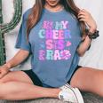 In My Cheer Sister Era Cheer Life Cheerleader Sport Women's Oversized Comfort T-Shirt Blue Jean