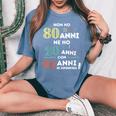 Compleanno 80 Anni Uoma E Donna Regalo Per Anniversario T-shirt comoda oversize da donna Blue Jean