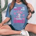 Conigli Ragazza Donne Regalo Conigli T-shirt comoda oversize da donna Blue Jean