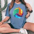Divertente Arte Di Pallavolo Per Ragazzi Ragazze Donne Giocatori Di Pallavolo T-shirt comoda oversize da donna Blue Jean