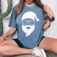 Divertido Santa Claus Regalo Navidad Papa Noel Hombre Camiseta extragrande cómoda para mujer Blue Jean