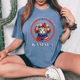 Donna Kamala Harris Con Scritta This Childless Cat Lady Ladies Isoting Con Collo A T-shirt comoda oversize da donna Blue Jean
