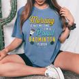 Donna Mattina Non È Il Mio Momento Sono Allenatore Di Badminton Giocatore Di Badminton Con Collo A T-shirt comoda oversize da donna Blue Jean