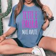 Donna Tette E Paura Spiritosa Sarcastica Regalo Donna Con Collo A T-shirt comoda oversize da donna Blue Jean