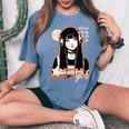 Elegante Ragazza Y2k Con Cuffie T-shirt comoda oversize da donna Blue Jean
