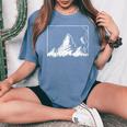 Escalada De Montaña Rock Climber Senderista Gráfico Cuello Camiseta extragrande cómoda para mujer Blue Jean