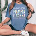 Festa Della Mamma Nonna Idee Regalo Nonna Con Collo A T-shirt comoda oversize da donna Blue Jean
