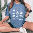 Trendy Bands Of The 80'S Hair Bands Rock Bands 1980'S Women's Oversized Comfort T-Shirt Blue Jean